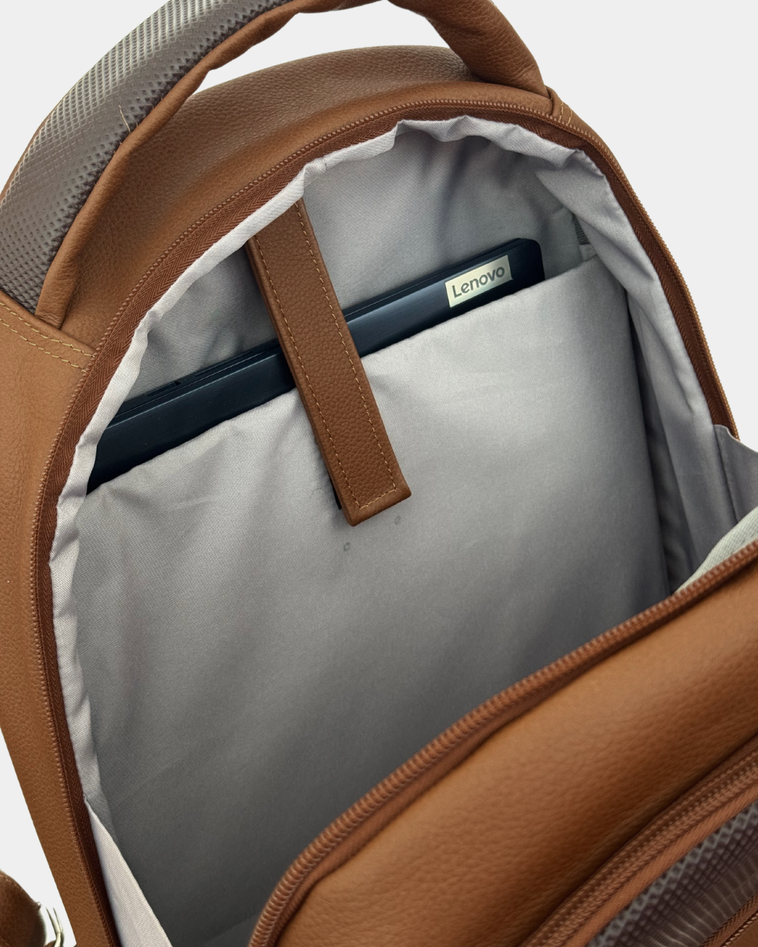 Morral de Cuero Business Miel / Café