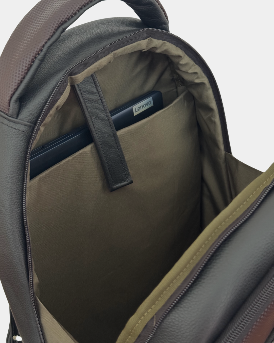 Morral de Cuero Business Negro / Café
