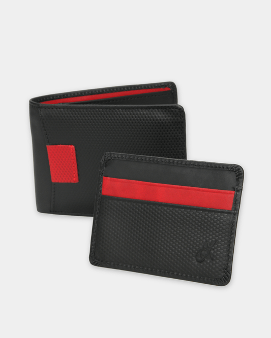 Billetera + Tarjetero Roma en Cuero