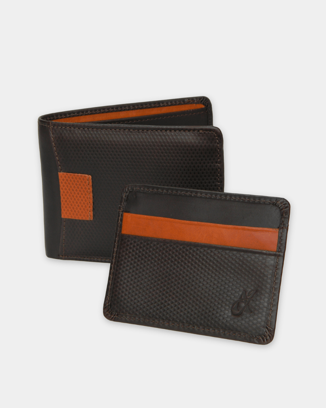 Billetera + Tarjetero Roma en Cuero