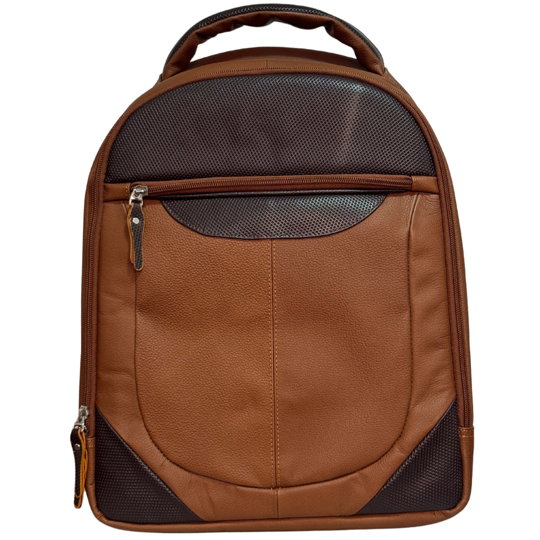 Morral de Cuero Business Miel / Café