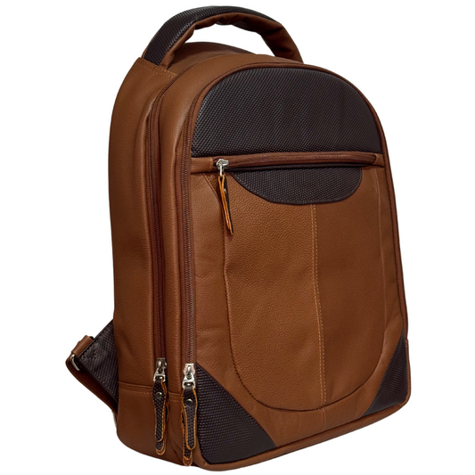 Morral de Cuero Business Miel / Café