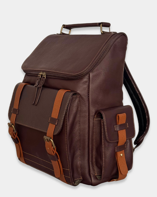 Morral de Cuero Adventure Café