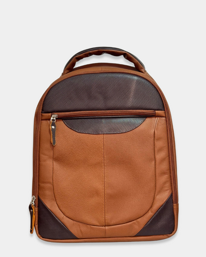 Morral de Cuero Business Miel / Café