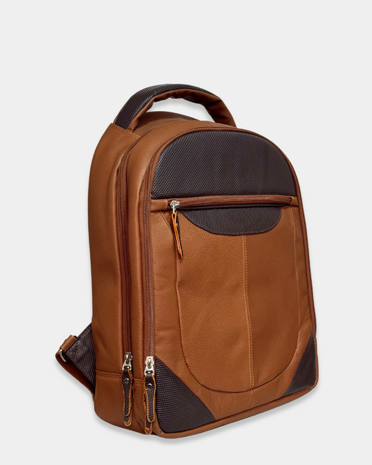 Morral de Cuero Business Miel / Café